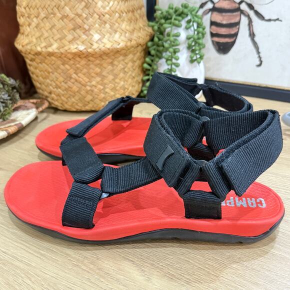 CAMPER Men\'s Match Strap Sandals Size EU 43 / US 9.5 Red Black Sports Sandal
